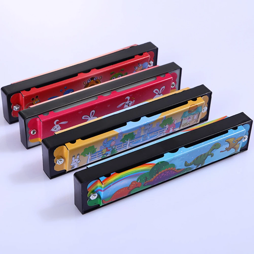 

Metal Harmonica Harmonica Musical Instruments Children\\'s Harmonica Colorful Cute Pattern Random Color Wind Woodwind