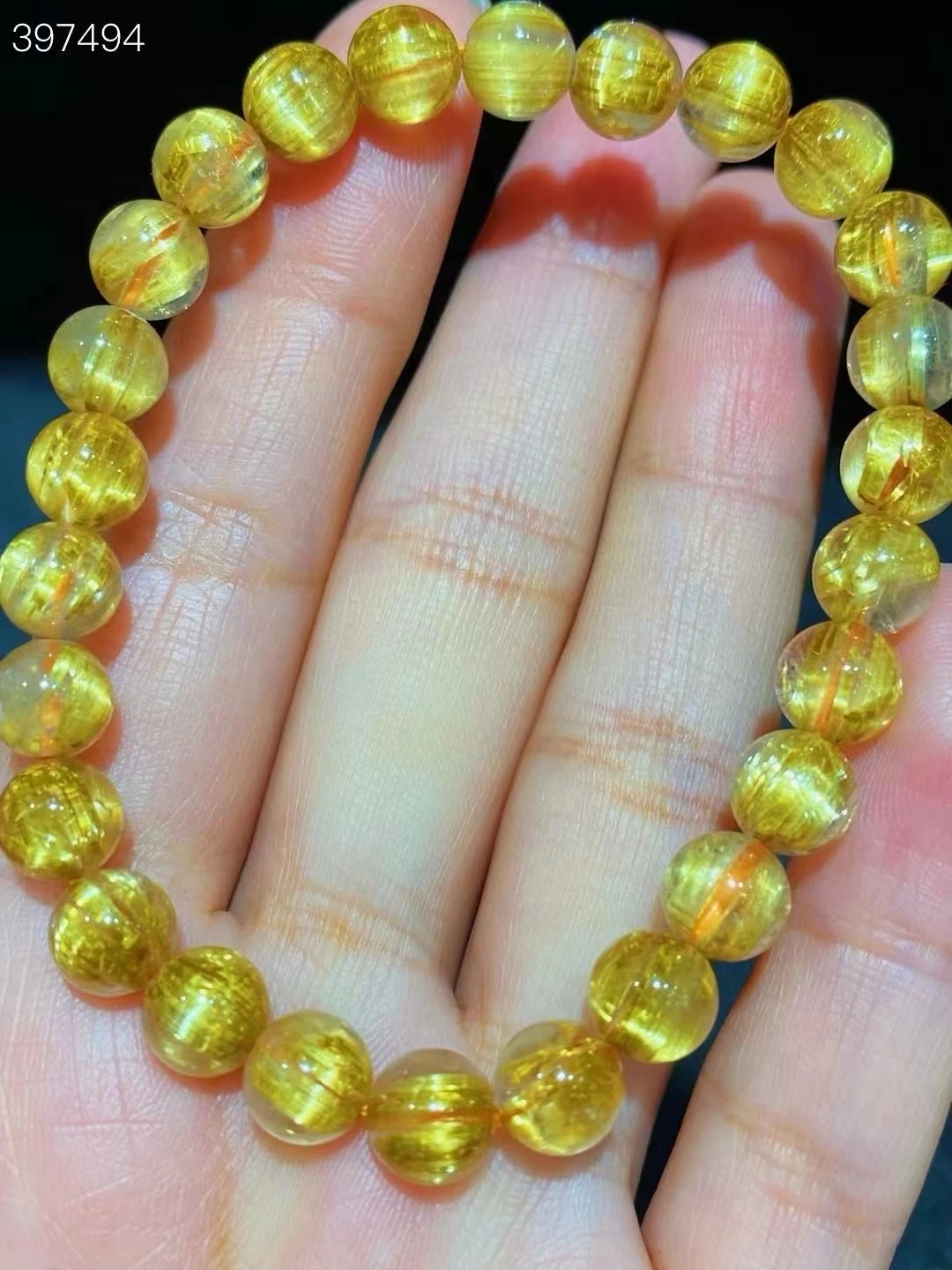 

Натуральное золото рутилированный титановый кварцевый браслет для женщин и мужчин богатые 7,2 мм прозрачные круглые бусины ювелирные изделия из Бразилии AAAAAAA