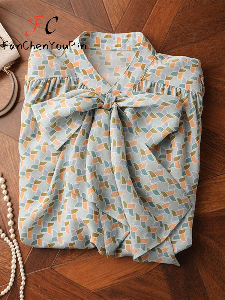 Spring New Women's Shirt Light Print Lace-up Top 2024 Fashionable Holiday Elegant Office Lady Versatile Chiffon Open Long Sleeve
Spring New Women's Shirt Light Print Lace-up Top 2024 Fashionable Holiday Elegant Office Lady Versatile Chiffon Open Long Sleeve