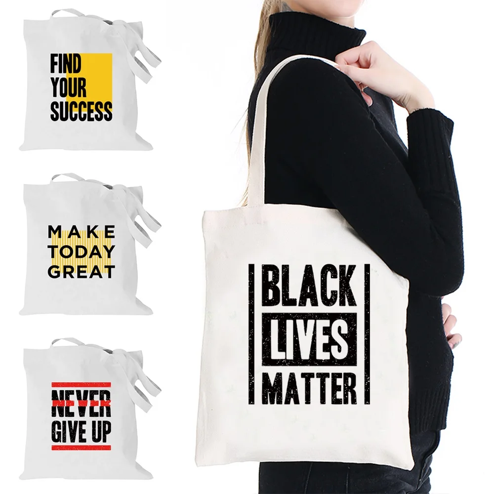 Women Canvas Shopper Bag Foldable Handbag Reusable Tote Bag Word Pattern Large Capacity Ladies Shopping Organizer Shoulder Bags
Women Canvas Shopper Bag Foldable Handbag Reusable Tote Bag Word Pattern Large Capacity Ladies Shopping Organizer Shoulder Bags