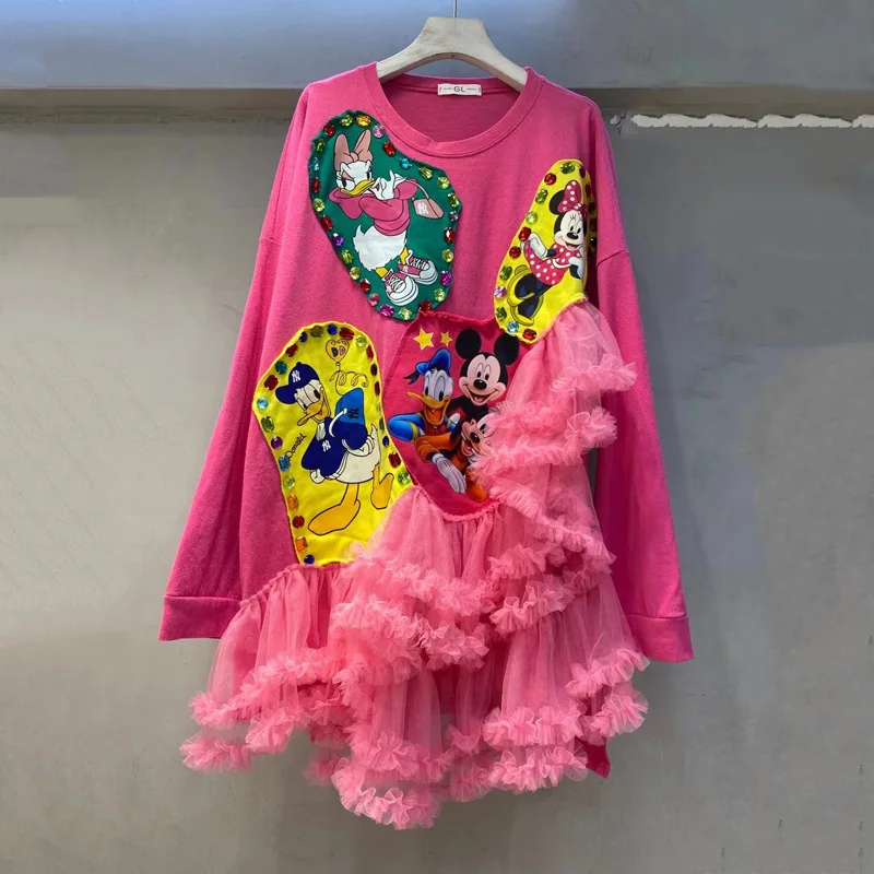 Autumn Cartoon Beading Three-dimensional Flowers Patchwork Mesh T-shirt Medium Length Y2k Anime Hoodie Trend Personali Dressty
Autumn Cartoon Beading Three-dimensional Flowers Patchwork Mesh T-shirt Medium Length Y2k Anime Hoodie Trend Personali Dressty
