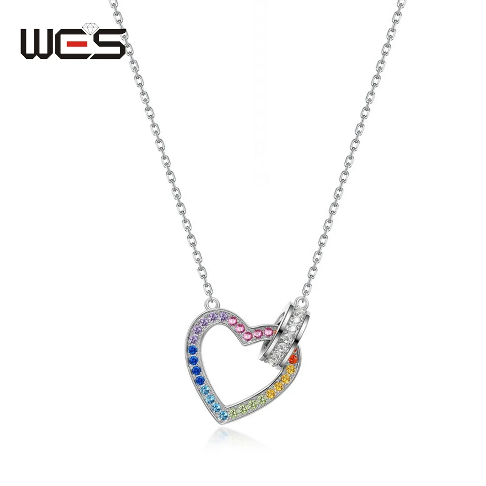 WES 925 Sterling Silver CZ Necklace for Women Dopamine Cubic Zicron Sweet Heart Lovely Engagement Gift Gemstone Fine Jewelry
WES 925 Sterling Silver CZ Necklace for Women Dopamine Cubic Zicron Sweet Heart Lovely Engagement Gift Gemstone Fine Jewelry