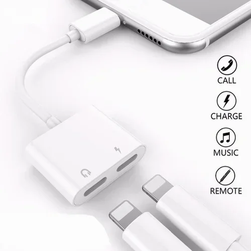 

Lightning Adapter for iPhone 7, Charging Adapter for iPhone 8, 7 Plus, 10, X Charger Splitter, Headphone Adapter, 2 in 1