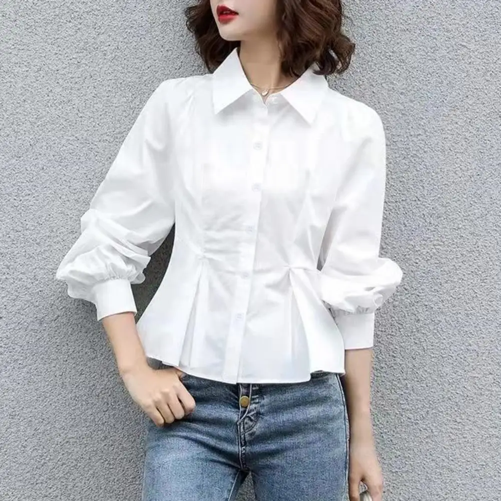 Spring Fall Women Blouse Solid Color Long Sleeves Single-breasted Lady Shirt Turn-down Collar Women Office Shirt Female Garment
Spring Fall Women Blouse Solid Color Long Sleeves Single-breasted Lady Shirt Turn-down Collar Women Office Shirt Female Garment