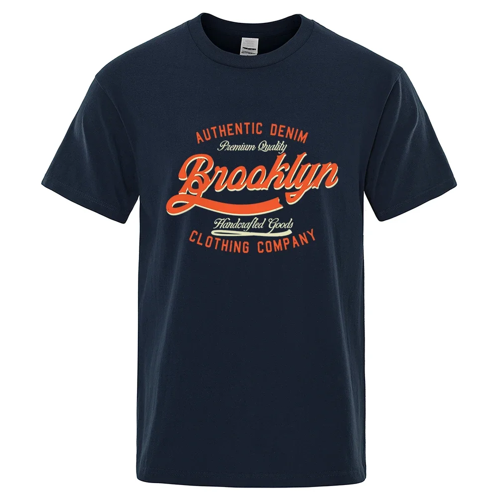 

Summer Cotton Tops Fashion Loose Street Hip Hop T-Shirts Letter, Brooklyn, New York City, Usa T Shirt Men Fashion O-Neck Tshirts