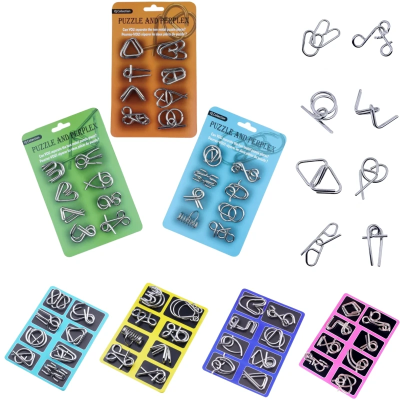 8Pcs/Set Metal Puzzle Adult Unlock Game Intelligence Problem Solving Montessori Thinking Creation Puzzle Children's Puzzle Toys
8Pcs/Set Metal Puzzle Adult Unlock Game Intelligence Problem Solving Montessori Thinking Creation Puzzle Children's Puzzle Toys