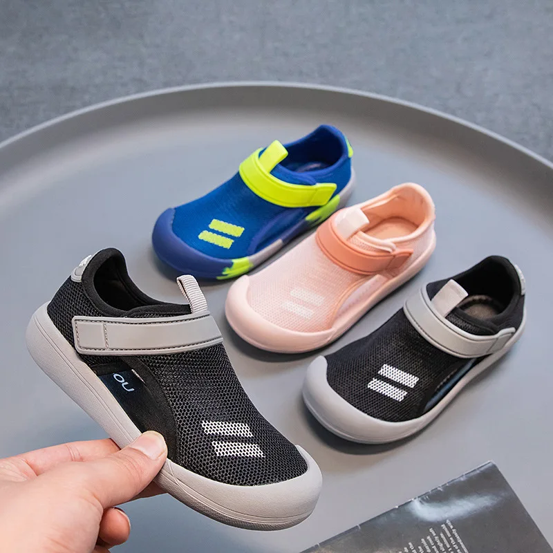 

Korean Version of Children's Shoes 2024 Summer New Breathable Mesh Surface Girls Baotou Fashion Boys Beach Casual Shoes
