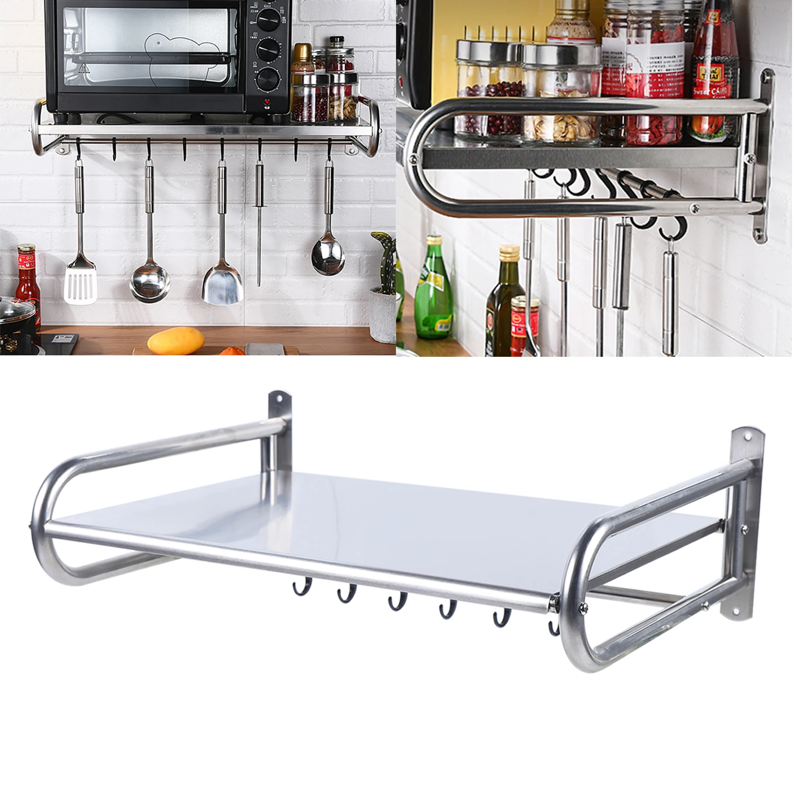 Max Load 30KG Stainless Steel Sturdy Microwave Oven Shelf Wall-Mounted Kitchen Shelf 2KG
Max Load 30KG Stainless Steel Sturdy Microwave Oven Shelf Wall-Mounted Kitchen Shelf 2KG
