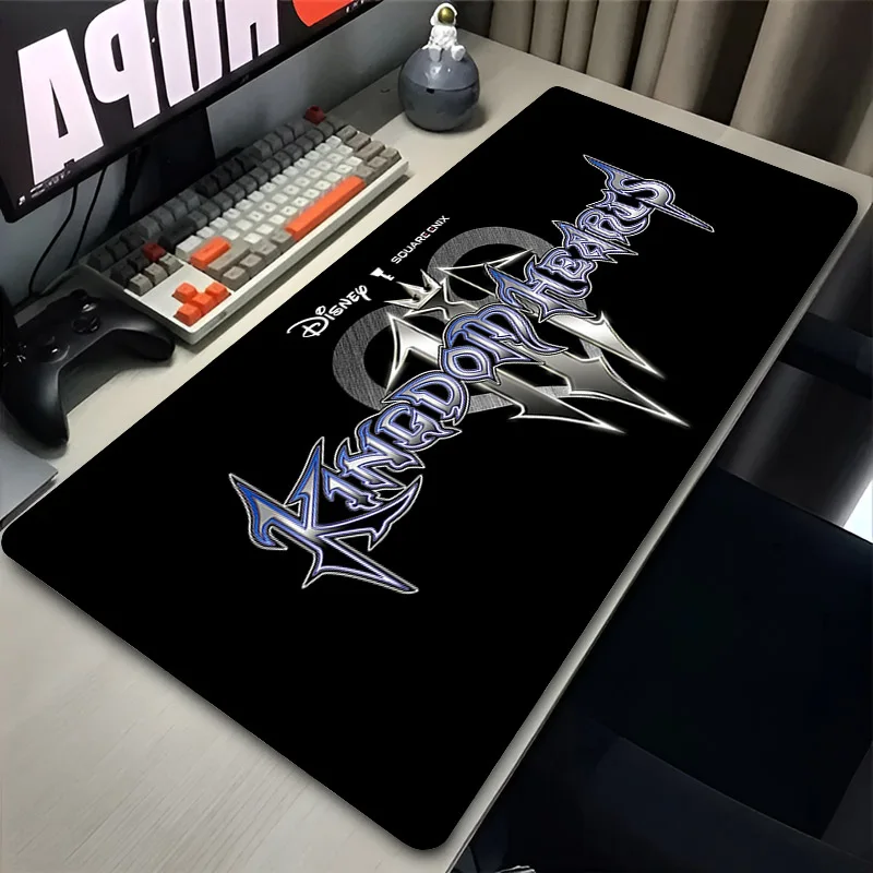 

Black Mouse Pad Disney Kingdom Hearts Gaming Gamer Mousepad Large Keyboard Pad Rubber Office Accessories Anime Table Mat Carpet