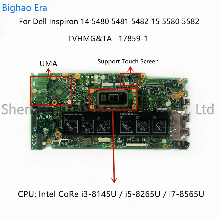 17859-1 Материнская плата для ноутбука DELL 14 5480 5482 5488 5481 15 5580 5582 с i3-8145U i5 i7 CPU CN-04K49R 0W585T 0Y2PXM 100% Новинка
17859-1 Материнская плата для ноутбука DELL 14 5480 5482 5488 5481 15 5580 5582 с i3-8145U i5 i7 CPU CN-04K49R 0W585T 0Y2PXM 100% Новинка