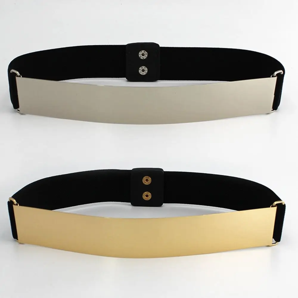 Simple Adjustable Waistband All-match Silver Gold Elastic Cummerbunds Metal Elastic Belt Waist Corset Belts Women Waist Belt
Simple Adjustable Waistband All-match Silver Gold Elastic Cummerbunds Metal Elastic Belt Waist Corset Belts Women Waist Belt