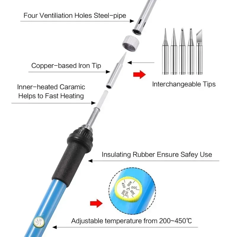 Tools Temperature Station Adjustable Tips Electric New Pencil Repair Iron Heat Soldering Welding Rework Solder
Tools Temperature Station Adjustable Tips Electric New Pencil Repair Iron Heat Soldering Welding Rework Solder