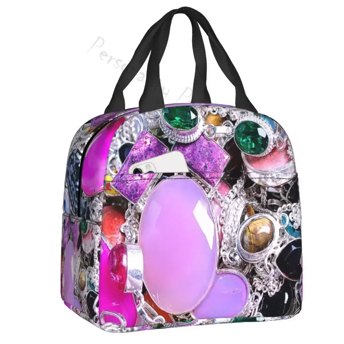 Assorted Jewelry Gemstone Accessory Thermal Insulated Lunch Bags Women Portable Lunch Tote For Outdoor Picnic Storage Food Box
Assorted Jewelry Gemstone Accessory Thermal Insulated Lunch Bags Women Portable Lunch Tote For Outdoor Picnic Storage Food Box