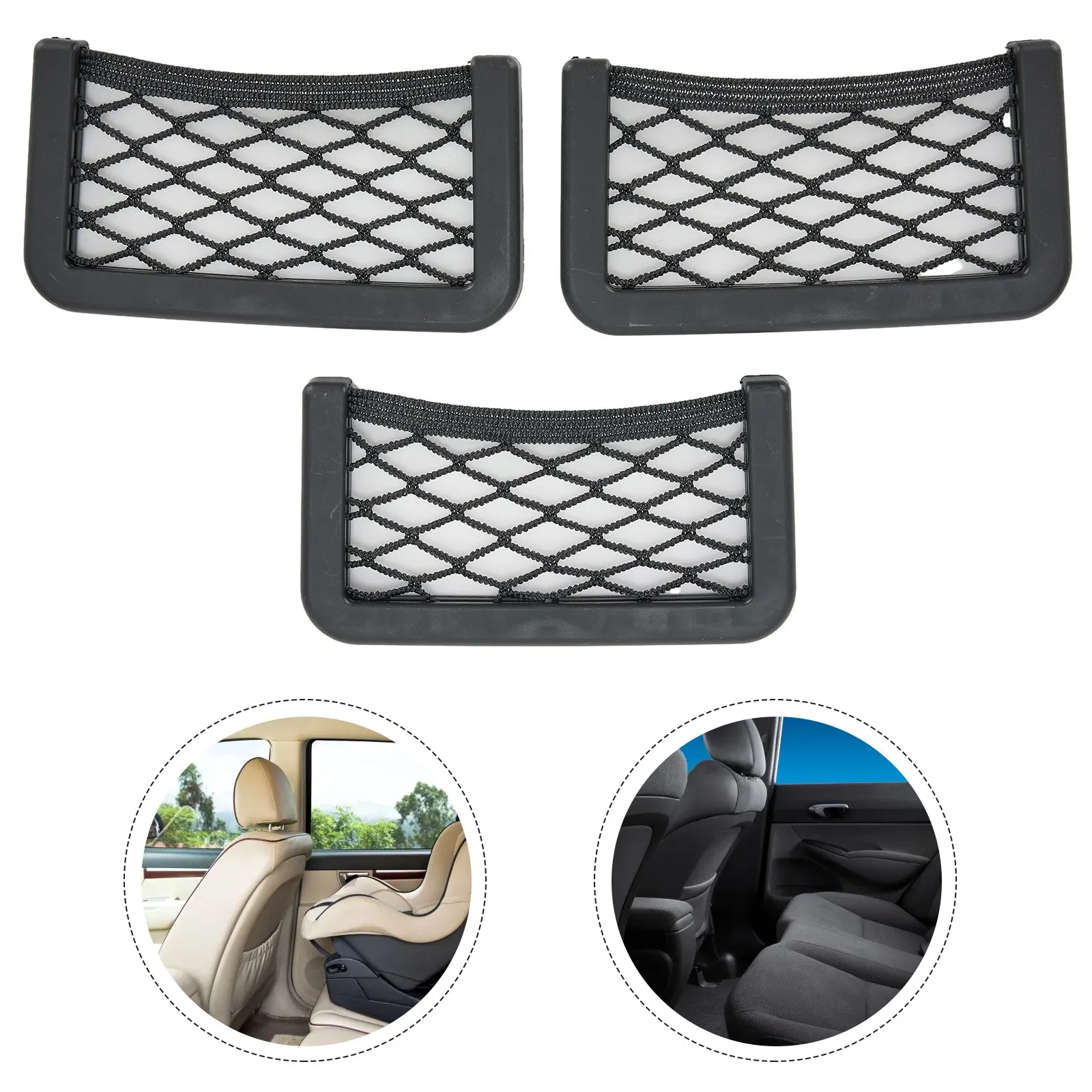High Quality New Durable Storage Net Bag Seat Side Universal Car Parts Phone Holder Pocket Replacement 3pcs Accessories
High Quality New Durable Storage Net Bag Seat Side Universal Car Parts Phone Holder Pocket Replacement 3pcs Accessories