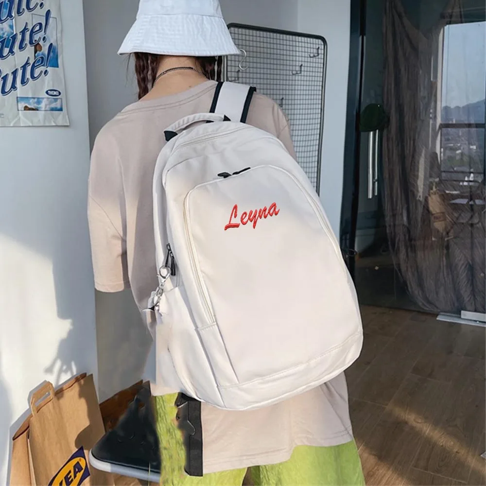45cm Embroidered Name College Students Backpack New Large Capacity Boys Girls Outdoor Travel Backpacks Custom Any Text Gift Bags
45cm Embroidered Name College Students Backpack New Large Capacity Boys Girls Outdoor Travel Backpacks Custom Any Text Gift Bags