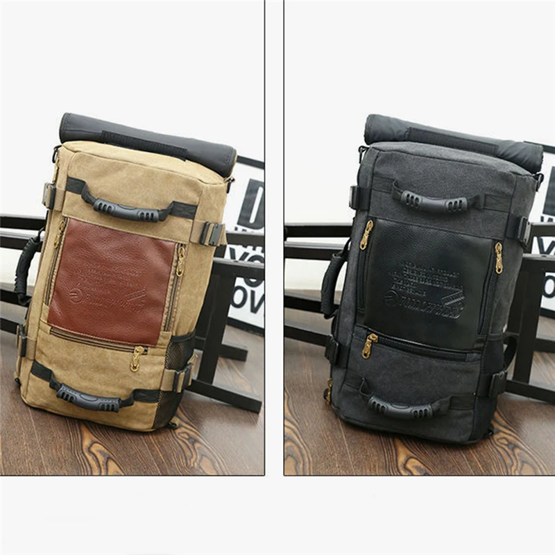 Travel Rucksack Multifunctional Travel Bucket Backpack Men Rugzak 4 Colors Canvas College Student School Backpack 2024 Travel Rucksack Multifunctional Travel Bucket Backpack Men Rugzak 4 Colors Canvas College Student School Backpack 2024