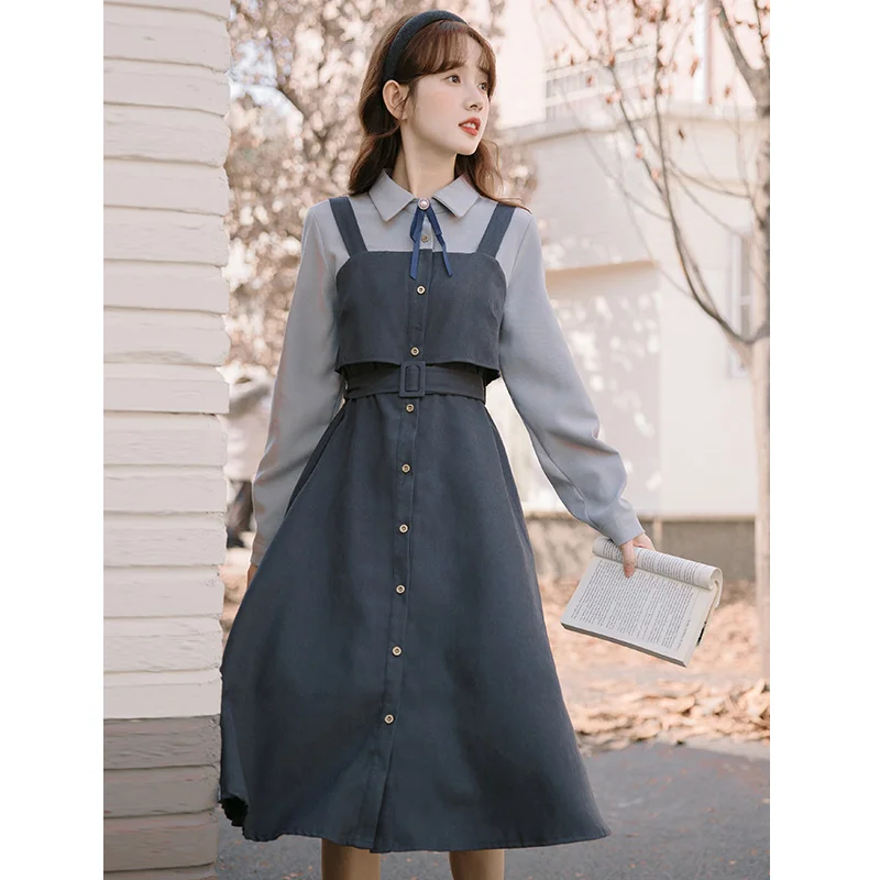 2023 New Pattern Gathered Waist Dress Long Sleeved Fake Two Pieces of Kikyo Literature and Art Women's Dress Free Shipping
2023 New Pattern Gathered Waist Dress Long Sleeved Fake Two Pieces of Kikyo Literature and Art Women's Dress Free Shipping