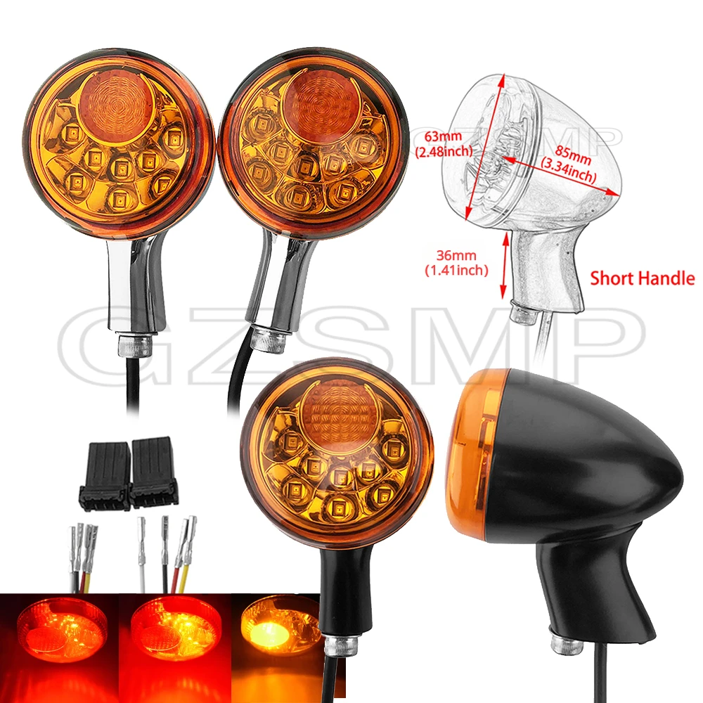 Motorcycle Short handle Aluminum Rear Turn Signal LED Indicator Brake Light fit For Harley Sportster 883 XL1200 XL883 1992-2022
Motorcycle Short handle Aluminum Rear Turn Signal LED Indicator Brake Light fit For Harley Sportster 883 XL1200 XL883 1992-2022