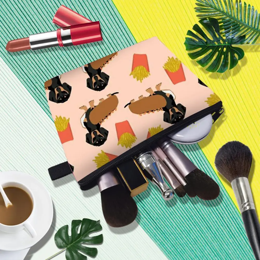 Makeup Bag Capacity Wiener Dog Print Cosmetic Bag for Travel Toiletry Makeup Storage Pouch with Smooth Zipper for Travelling
Makeup Bag Capacity Wiener Dog Print Cosmetic Bag for Travel Toiletry Makeup Storage Pouch with Smooth Zipper for Travelling
