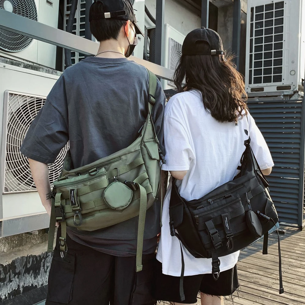 

Унисекс сумка для кампуса в стиле Харадзюку, студенческие школьные ранцы с коллажем, сумка через плечо с регулируемым ремешком для влюбленных, Повседневная дорожная уличная одежда