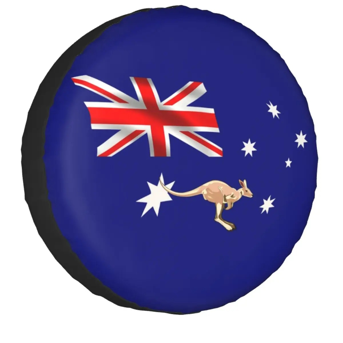 

Australia Flag Spare Wheel Cover for Pajero 4WD RV Custom Australian Pride Kangaroo Symbols Tire Protector Inch