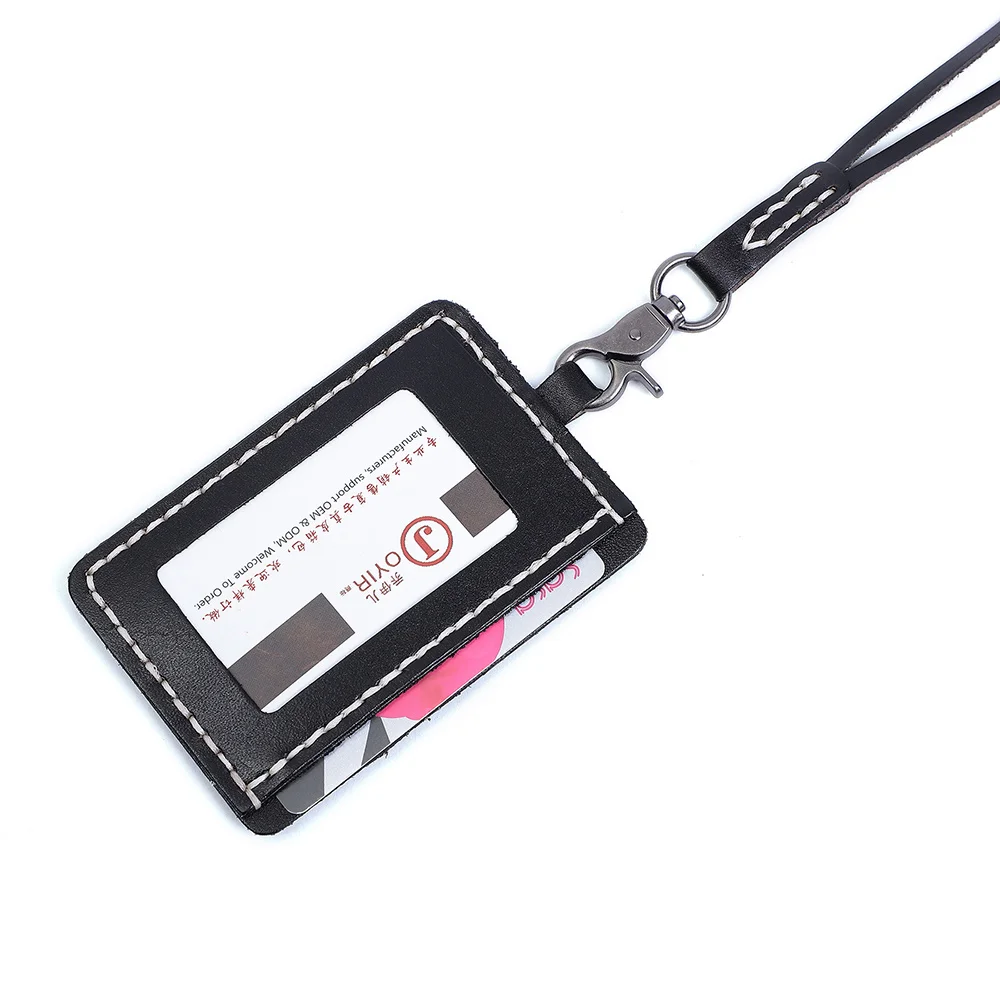 Genuine Leather Business ID Badge Holder Case with Neck Strap Lanyard Card Work Pass Holder Badge Cards Cover
Genuine Leather Business ID Badge Holder Case with Neck Strap Lanyard Card Work Pass Holder Badge Cards Cover