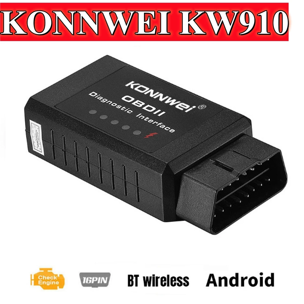 Автомобильный сканер KONNWEI KW910 ELM327 BT, беспроводной Bluetooth OBD2 V1.5 Android, Автомобильный сканер OBDII, ELM 327, Автомобильная диагностика ToolA +
Автомобильный сканер KONNWEI KW910 ELM327 BT, беспроводной Bluetooth OBD2 V1.5 Android, Автомобильный сканер OBDII, ELM 327, Автомобильная диагностика ToolA +