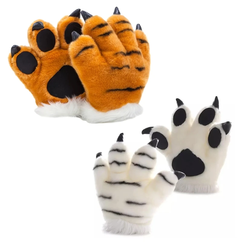 Adult Kids Simulation Paw Plush Gloves Striped Animal Stuffed Padded Hand Warmer Halloween drop shipping
Adult Kids Simulation Paw Plush Gloves Striped Animal Stuffed Padded Hand Warmer Halloween drop shipping