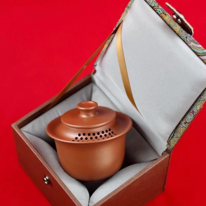 Gaiwan Infuser Nixing Tao Hong Hand Grasping Tea Bowl Home Office Express Cup Travel with Holes Self Filtering Cover Bowl
Gaiwan Infuser Nixing Tao Hong Hand Grasping Tea Bowl Home Office Express Cup Travel with Holes Self Filtering Cover Bowl
