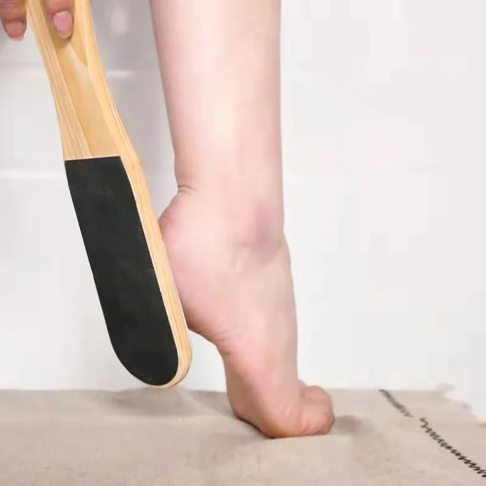 

Double Sides Foot File Foot Rasp Pedicure Tools Feet Dead Skin Callus Remover Wooden Handle Scrubber Sandpaper Foot Care