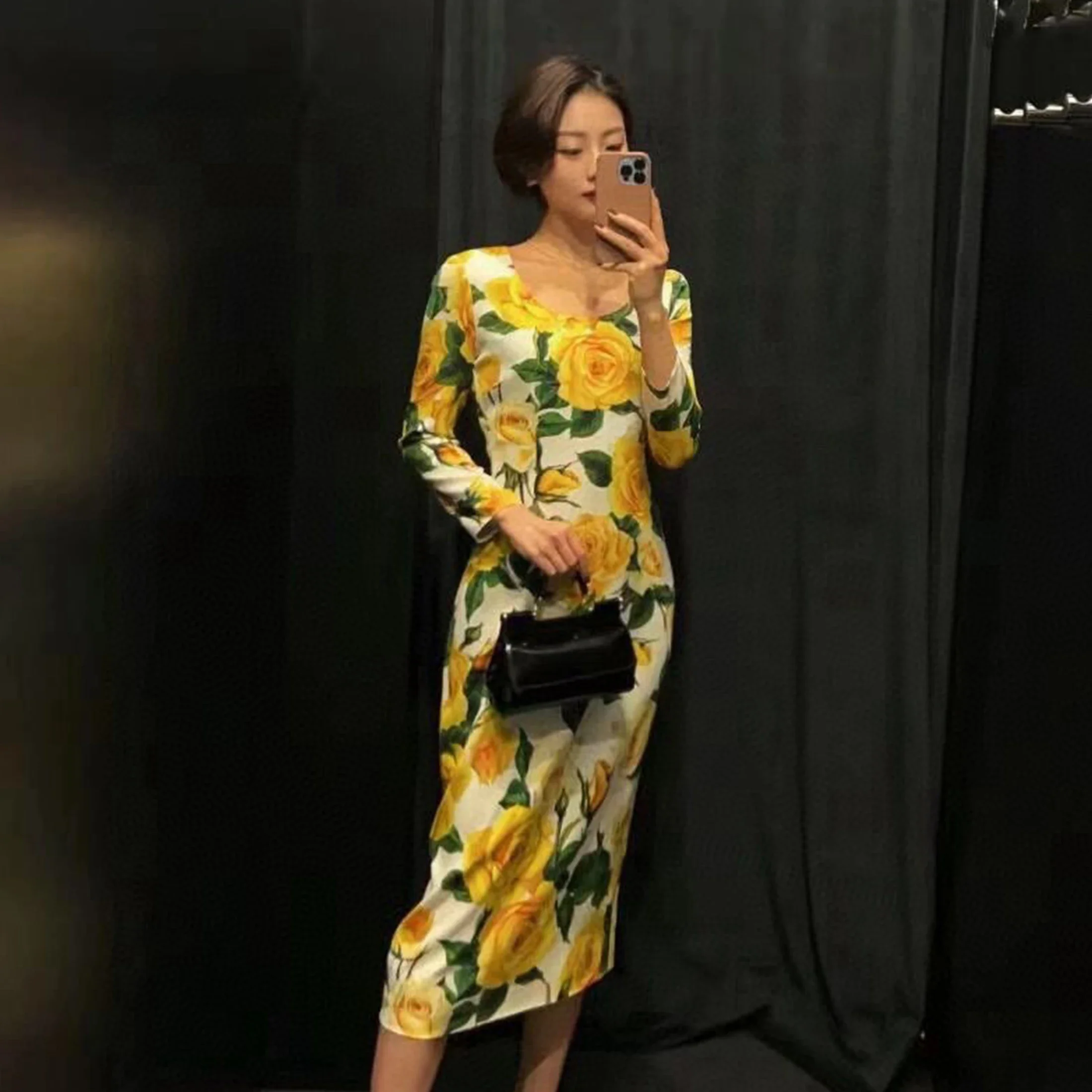 NIGO женское весенне-летнее модное темпераментное розовое Шелковое приталенное платье с семи рукавами Повседневные платья Ngvp # nigo7894 
NIGO женское весенне-летнее модное темпераментное розовое Шелковое приталенное платье с семи рукавами Повседневные платья Ngvp # nigo7894