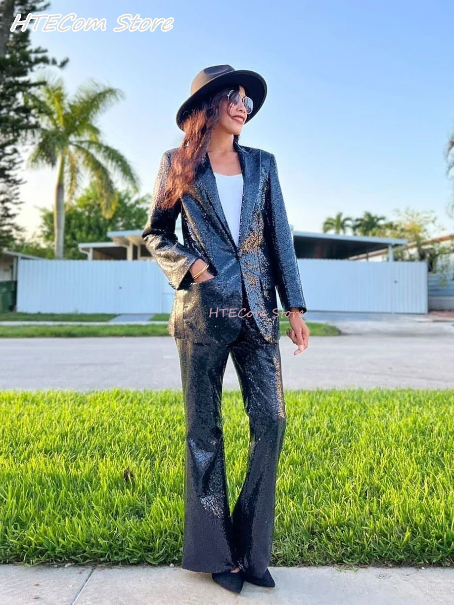 Women's Sequins Boutique Suits Blazer and Pants Red Carpet Cocktail Club Dress Custom Made V Neck Office Lady Wear 2 Pieces
Women's Sequins Boutique Suits Blazer and Pants Red Carpet Cocktail Club Dress Custom Made V Neck Office Lady Wear 2 Pieces