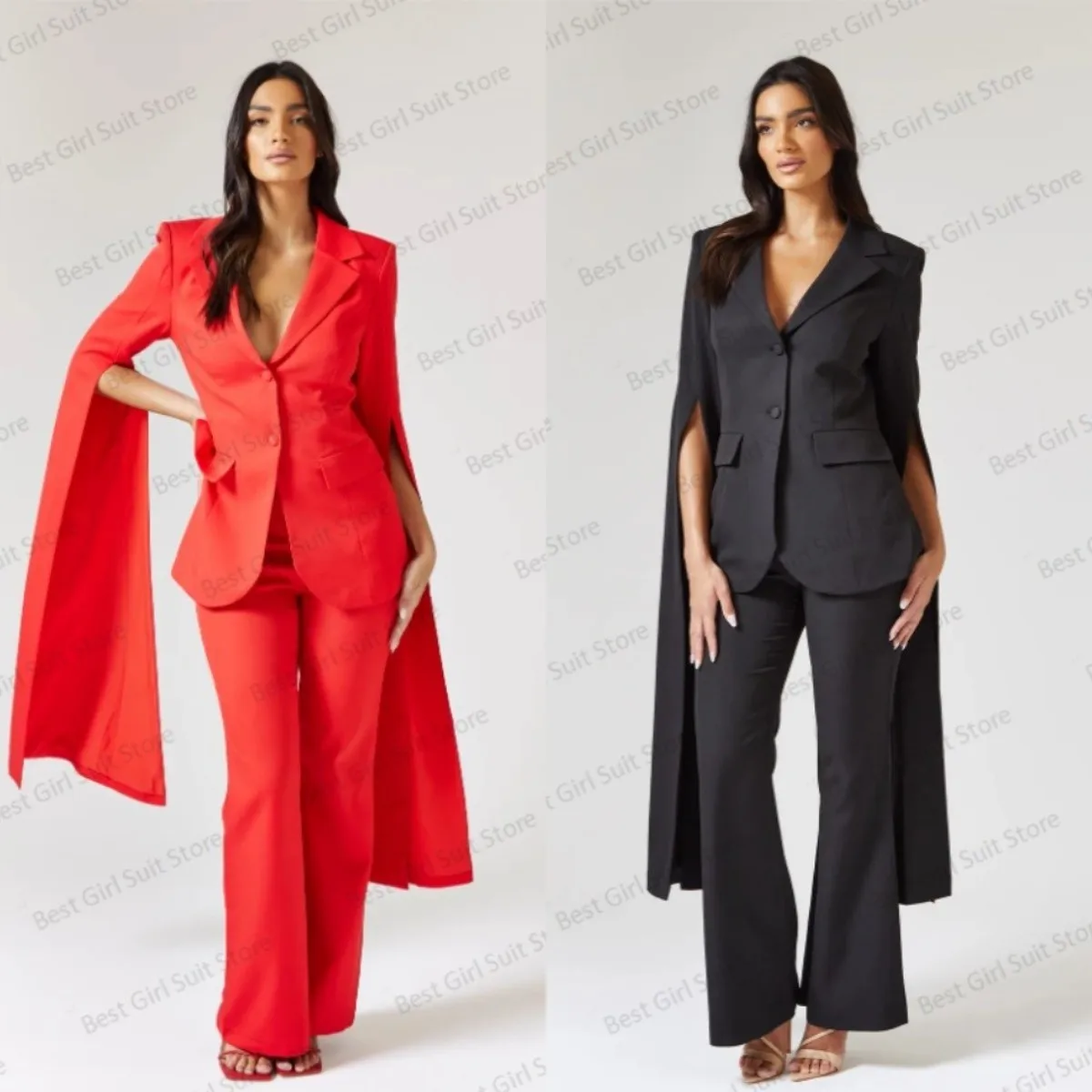 Wedding Women Suit Office Set Blazer+Flare Pants 2 Pieces Formal Prom Dress Extended Sleeves Single Breasted Jacket Custom Made
Wedding Women Suit Office Set Blazer+Flare Pants 2 Pieces Formal Prom Dress Extended Sleeves Single Breasted Jacket Custom Made