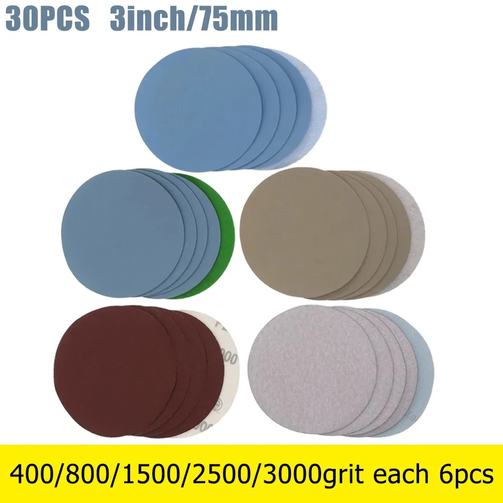 High Quality Sanding Disc Waterproof Wet/Dry Hook&Loop Round 30* 30pcs 3In 400-3000grit Abrasive Pads Durability
High Quality Sanding Disc Waterproof Wet/Dry Hook&Loop Round 30* 30pcs 3In 400-3000grit Abrasive Pads Durability