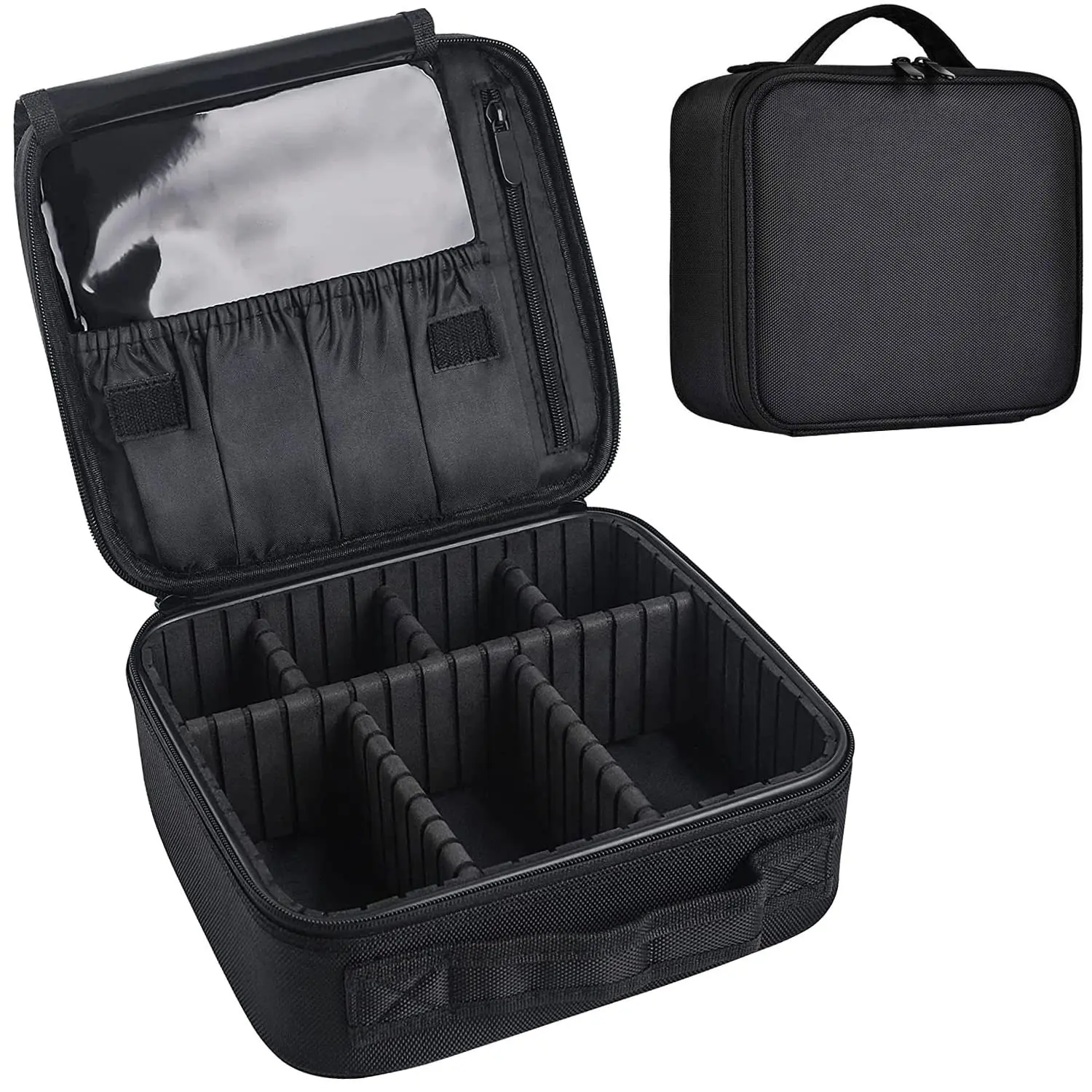 

2023 Makeup Box Tools Bag Scissor Comb Hair Salon Large Capacity Storage Pouch Haircut Hand Box Case Suitcase Organizer