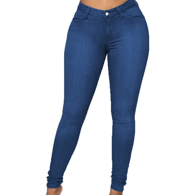 

Jeans For Women In Spring, high-waisted, Slim And Versatile, Autumn Thin, Tight-fitting, Elastic Pencil Pants For Women
