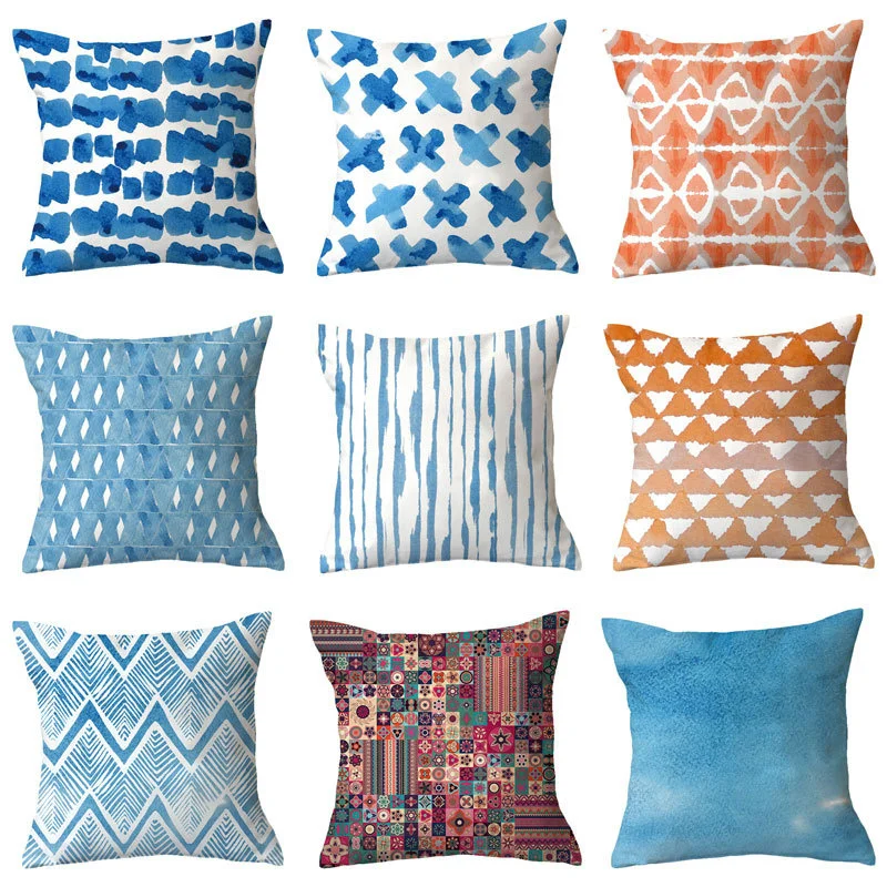 45x45cm Luxury Blue Geometric Polyester Pillowcase Ink Irregular Cushion for Home Living Room Sofa Decoration
45x45cm Luxury Blue Geometric Polyester Pillowcase Ink Irregular Cushion for Home Living Room Sofa Decoration