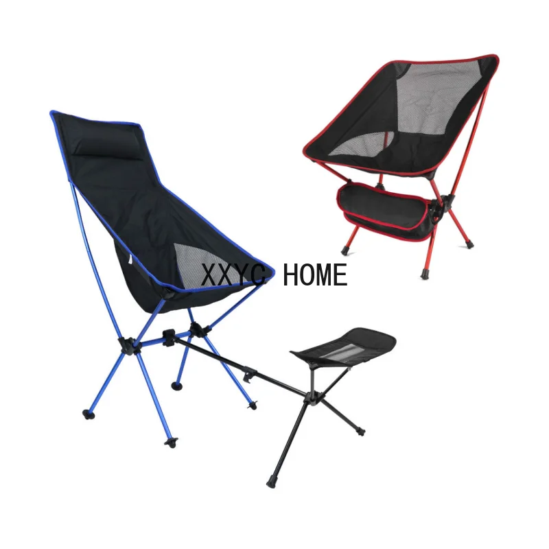 

Outdoor Camping Chairs Portable Folding Moon Chair Detachable Beach Fishing Chair Ultralight Travel Hiking Picnic Seat Tools