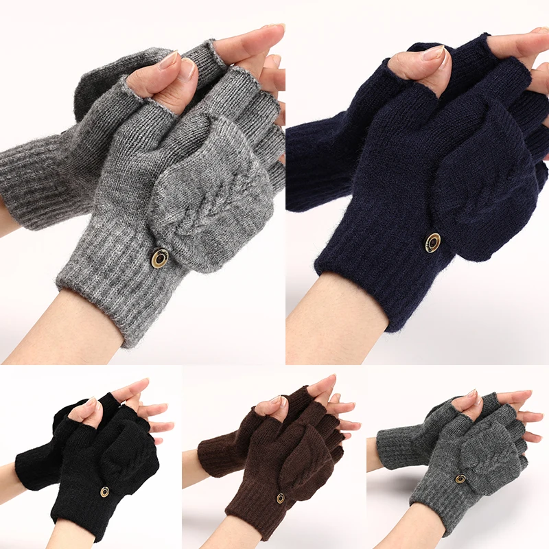 Wool Knitted Fingerless Flip Gloves Winter Warm Flexible Touchscreen Gloves for Men Women Unisex Exposed Finger Mittens Glove
Wool Knitted Fingerless Flip Gloves Winter Warm Flexible Touchscreen Gloves for Men Women Unisex Exposed Finger Mittens Glove
