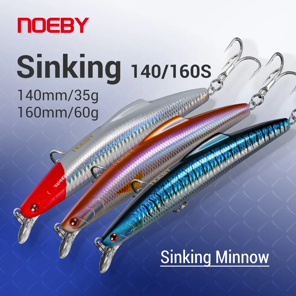 NOEBY 3pcs Sinking Minnow 14cm 16cm Trolling Fishing Lure Sinking Wobblers Artificial Hard Bait for Tuna Sea Fishing Tackle
NOEBY 3pcs Sinking Minnow 14cm 16cm Trolling Fishing Lure Sinking Wobblers Artificial Hard Bait for Tuna Sea Fishing Tackle