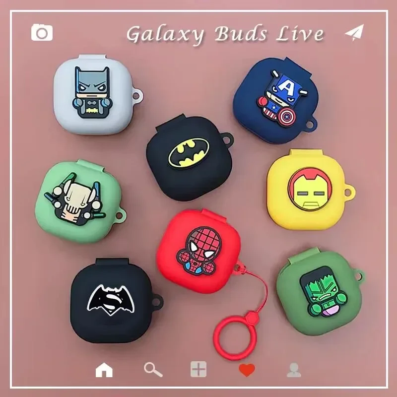 Cartoon Marvel Batman Spider Man Case for Samsung Galaxy Buds FE / Live / 2 Pro 2 / 2 Earphone Silicone Soft Cover
Cartoon Marvel Batman Spider Man Case for Samsung Galaxy Buds FE / Live / 2 Pro 2 / 2 Earphone Silicone Soft Cover