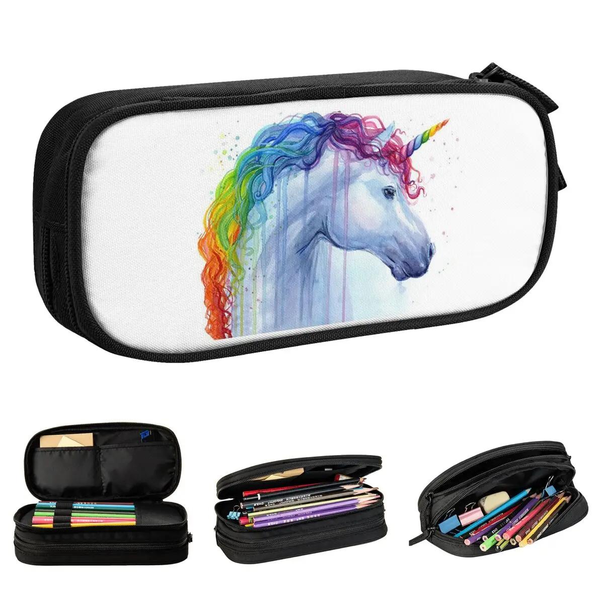 Rainbow Unicorn Pencil Case Pencil Pouch Pen for Girls Boys Large Storage Bag School Supplies Zipper Stationery
Rainbow Unicorn Pencil Case Pencil Pouch Pen for Girls Boys Large Storage Bag School Supplies Zipper Stationery
