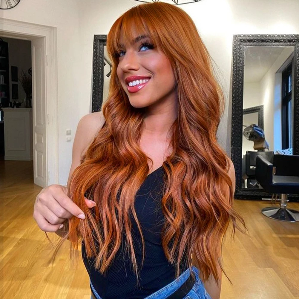 Угловой медный красный парик Lucky с челкой, Длинный натуральный волнистый имбирный парик, термостойкие волоконные синтетические парики для женщин, искусственный макияж
Угловой медный красный парик Lucky с челкой, Длинный натуральный волнистый имбирный парик, термостойкие волоконные синтетические парики для женщин, искусственный макияж