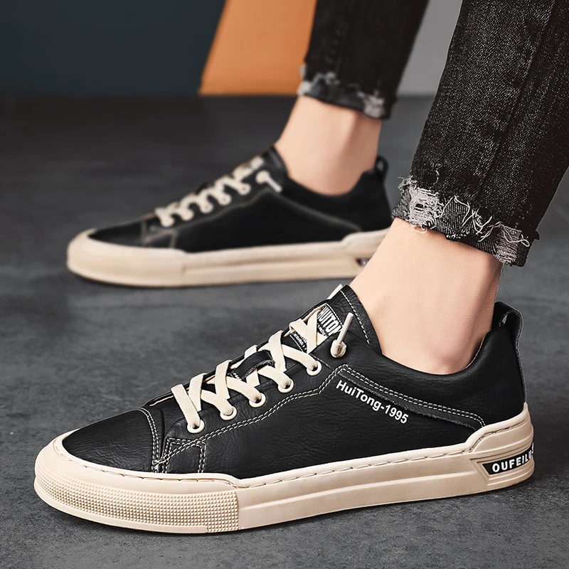 Men's Sneakers lace up fashion Fashion Leather Men Casual Shoes Comfortable Flats Casual Sneakers men Zapatillas De Deporte
Men's Sneakers lace up fashion Fashion Leather Men Casual Shoes Comfortable Flats Casual Sneakers men Zapatillas De Deporte