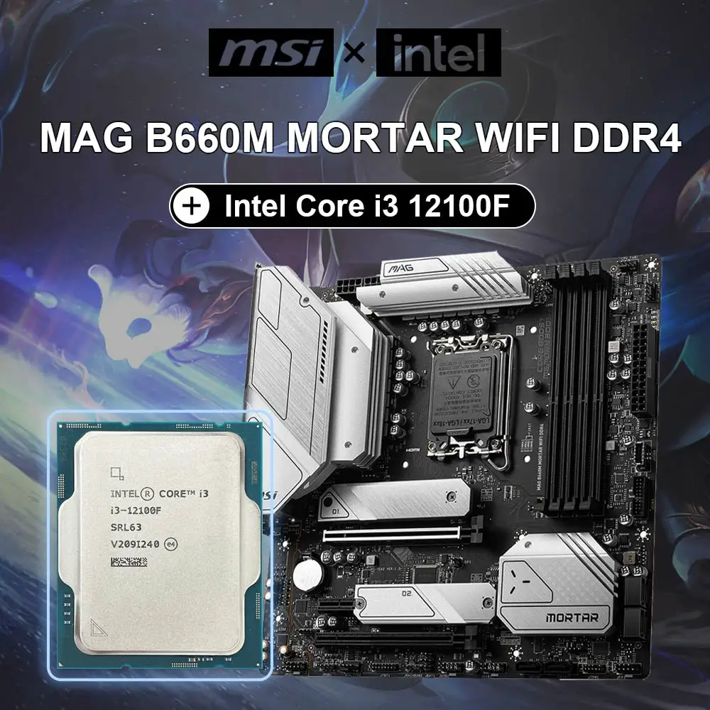 Процессор Intel Core i3-12100F i3 12100F + MSI New MAG B660M, строительная строка, стандартная DDR4 128G LGA 1700, 8-ядерный, 8-поточный
Процессор Intel Core i3-12100F i3 12100F + MSI New MAG B660M, строительная строка, стандартная DDR4 128G LGA 1700, 8-ядерный, 8-поточный