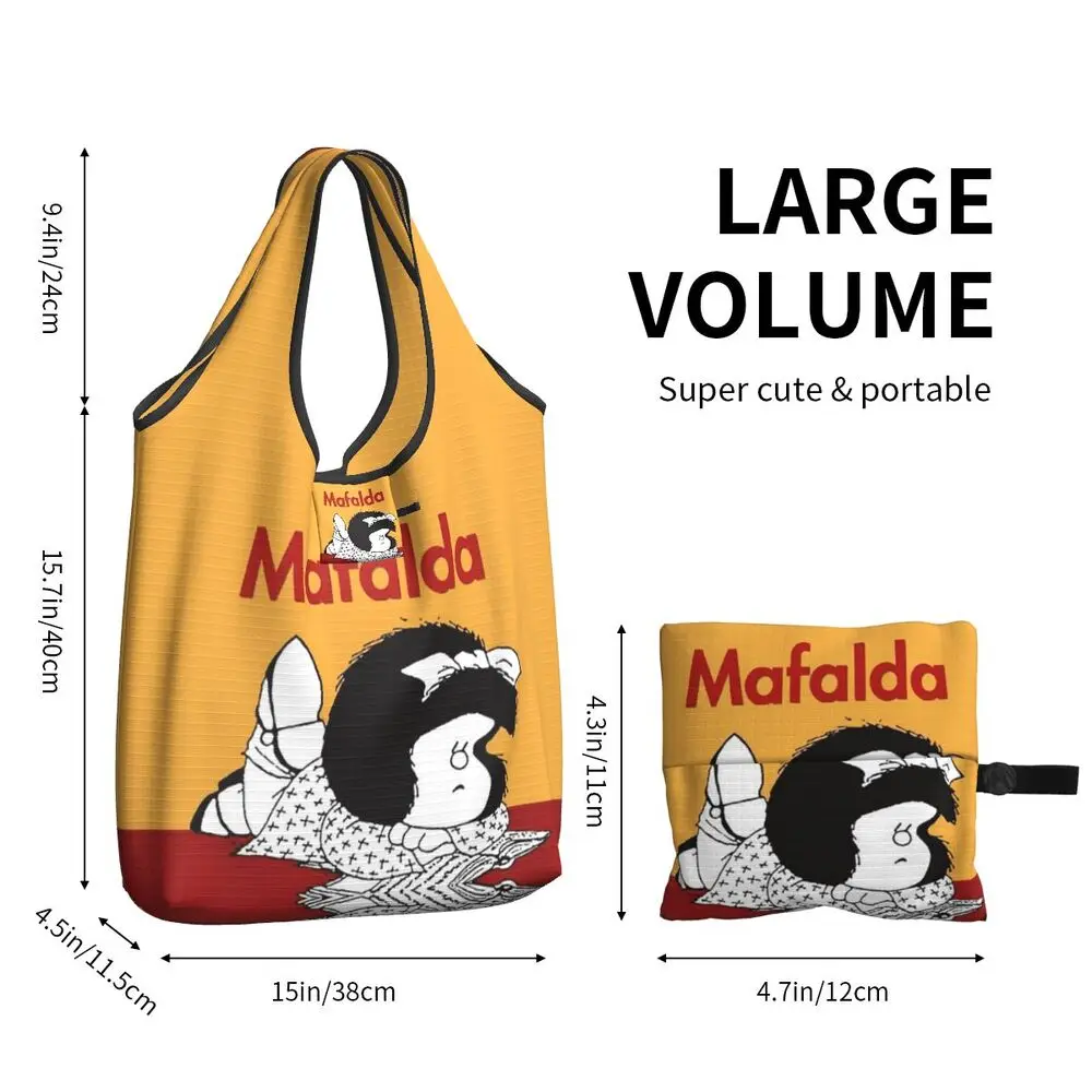 Custom Vintage Mafalda Manga Grocery Shopping Bag 164 Sf48e372601bd4007b578ecc3a3de28a2j