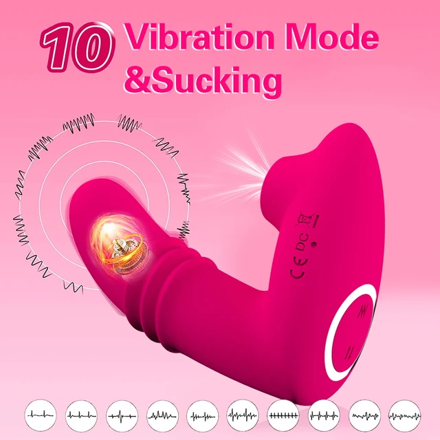 Vibromasseur à ventouse pour clitoris, gode portable, jouet sexuel féminin, masseur de point G, 10 modes, culotte vibrante pour couple, adultes de 18 ans et plus 2