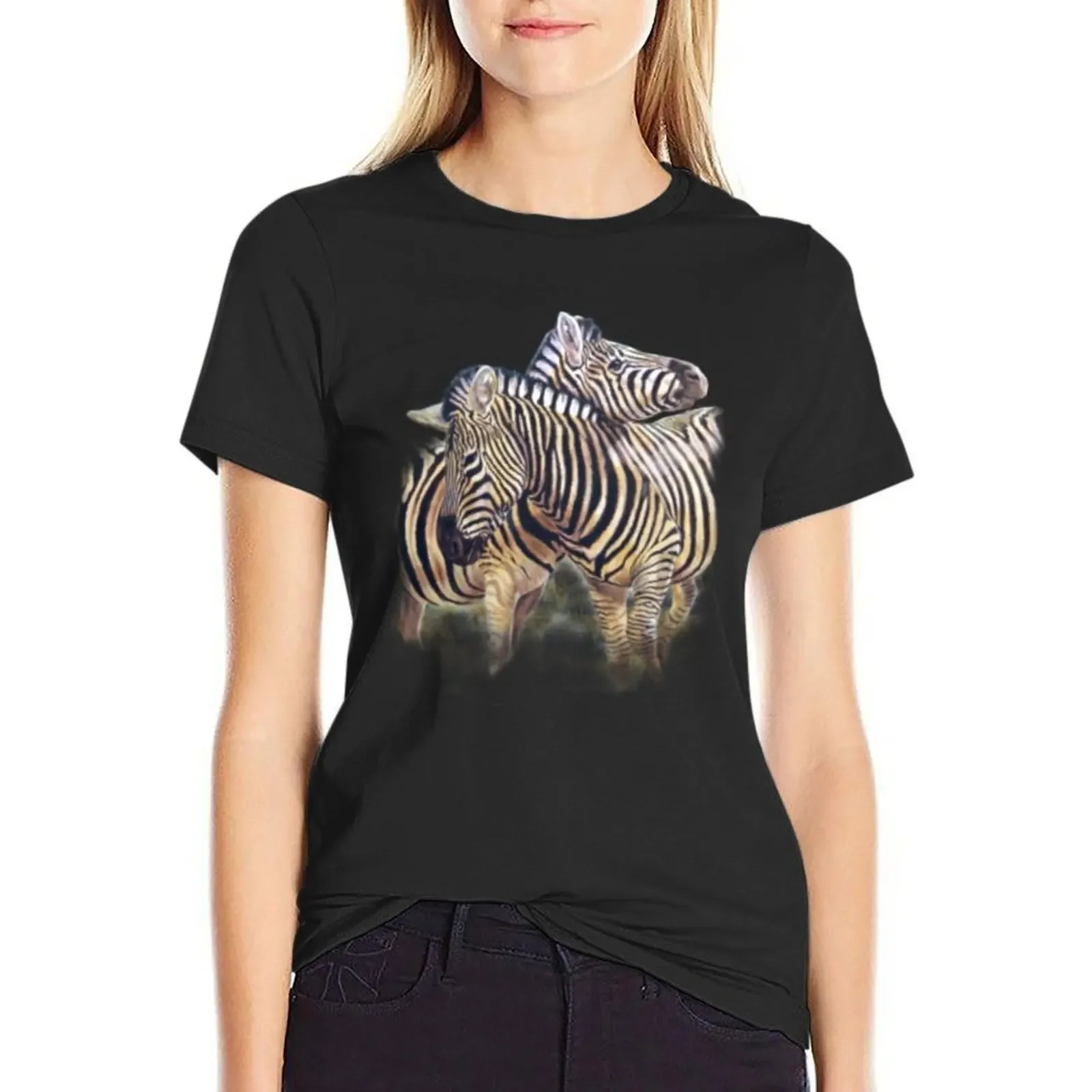 Zebras: Afternoon Waltz T-Shirt summer clothes animal print shirt for girls western t-shirt dress for Women
Zebras: Afternoon Waltz T-Shirt summer clothes animal print shirt for girls western t-shirt dress for Women