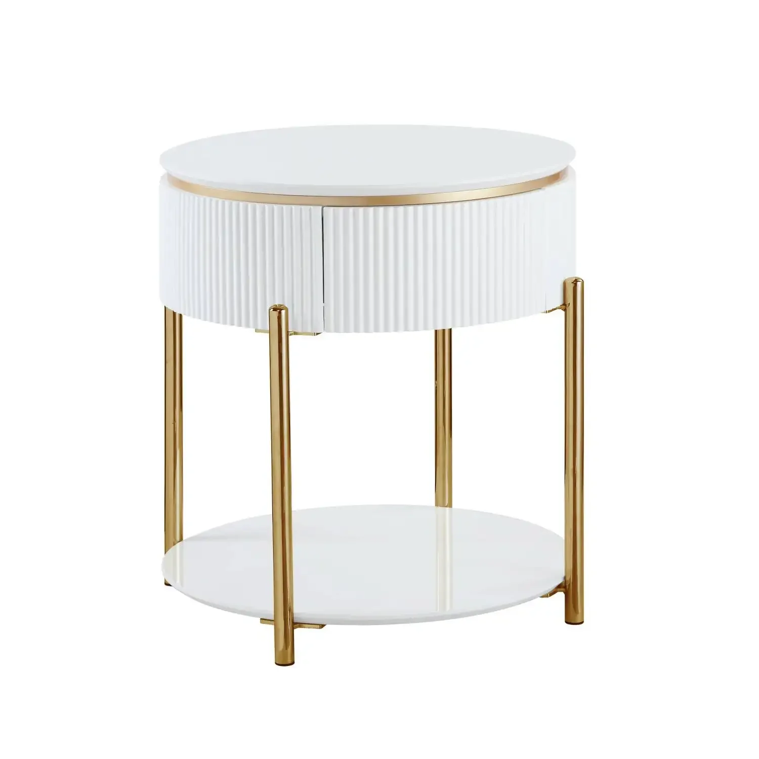 Elegant White High Gloss and Gold Finish ACME Daveigh End Table for Stylish Home Decor makeup
Elegant White High Gloss and Gold Finish ACME Daveigh End Table for Stylish Home Decor makeup