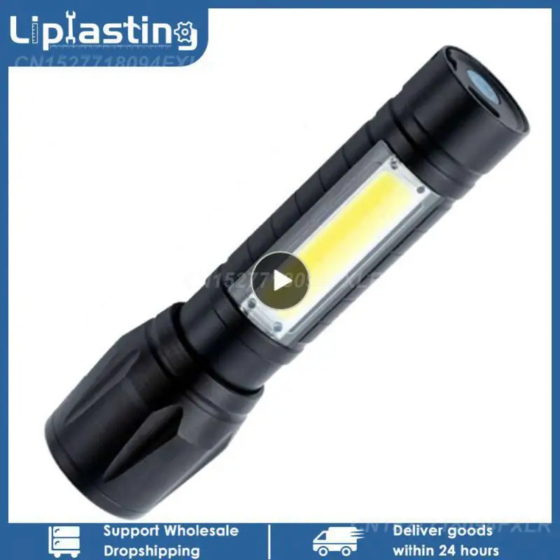 1PCS Mini Rechargeable LED Flashlight COB+XPE Portable Camping Lantern Zoomable Focus Light Tactical Flashlight with Pen
1PCS Mini Rechargeable LED Flashlight COB+XPE Portable Camping Lantern Zoomable Focus Light Tactical Flashlight with Pen